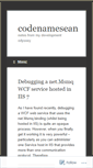 Mobile Screenshot of codenamesean.wordpress.com