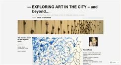 Desktop Screenshot of exploringartinthecity.wordpress.com