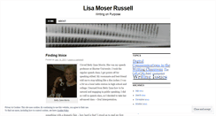 Desktop Screenshot of lisamoserrussell.wordpress.com