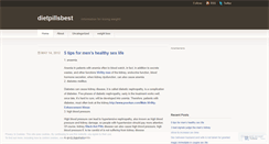 Desktop Screenshot of dietpillsbest.wordpress.com