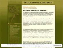 Tablet Screenshot of judaicaworld.wordpress.com