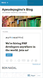 Mobile Screenshot of apeudepagina.wordpress.com