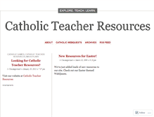 Tablet Screenshot of catholicteacherresources.wordpress.com