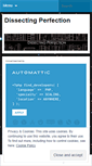 Mobile Screenshot of dissectingperfection.wordpress.com