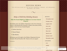 Tablet Screenshot of nevinslibrary.wordpress.com