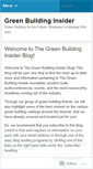 Mobile Screenshot of greenbuildinginsider.wordpress.com