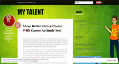 Desktop Screenshot of mytalenttest.wordpress.com