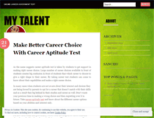 Tablet Screenshot of mytalenttest.wordpress.com