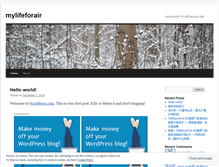 Tablet Screenshot of mylifeforair.wordpress.com
