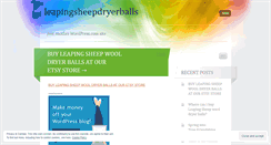 Desktop Screenshot of leapingsheepdryerballs.wordpress.com