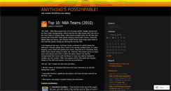 Desktop Screenshot of anythingspossimpable.wordpress.com