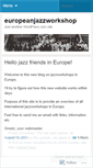 Mobile Screenshot of europeanjazzworkshop.wordpress.com