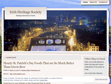Tablet Screenshot of irishheritageclub.wordpress.com