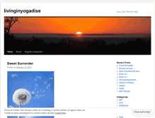 Tablet Screenshot of livinginyogadise.wordpress.com