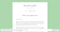 Desktop Screenshot of breadcrumbreads.wordpress.com