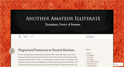 Desktop Screenshot of anotheramateurilliterate.wordpress.com