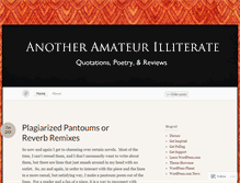 Tablet Screenshot of anotheramateurilliterate.wordpress.com