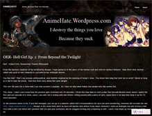 Tablet Screenshot of animehate.wordpress.com