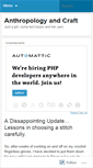 Mobile Screenshot of anthropologyandcraft.wordpress.com