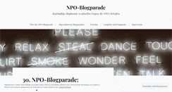 Desktop Screenshot of npoblogparade.wordpress.com