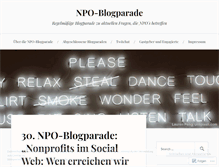 Tablet Screenshot of npoblogparade.wordpress.com