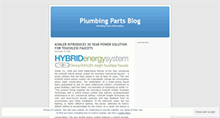 Desktop Screenshot of plumbingparts.wordpress.com