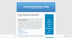 Desktop Screenshot of insurancefacebook.wordpress.com