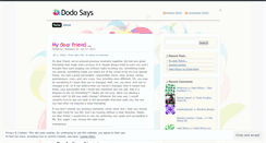 Desktop Screenshot of dodosays.wordpress.com