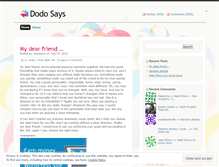Tablet Screenshot of dodosays.wordpress.com