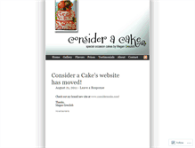 Tablet Screenshot of consideracake.wordpress.com