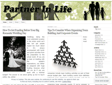 Tablet Screenshot of partnerinlife.wordpress.com