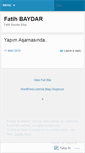 Mobile Screenshot of fatihbaydar.wordpress.com