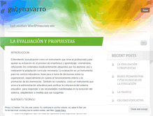 Tablet Screenshot of gabynavarro.wordpress.com