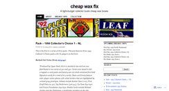 Desktop Screenshot of cheapwaxfix.wordpress.com
