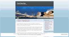 Desktop Screenshot of greatsleep.wordpress.com