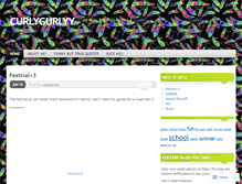 Tablet Screenshot of curlygurlyy.wordpress.com