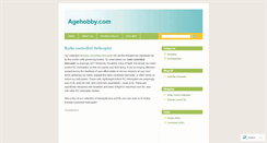 Desktop Screenshot of agehobbyremotecontroltoys.wordpress.com