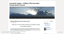 Desktop Screenshot of lancasterlegacy.wordpress.com