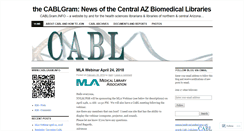 Desktop Screenshot of centralazmedlibs.wordpress.com