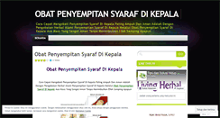 Desktop Screenshot of obatpenyempitansyarafdikepala.wordpress.com