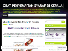 Tablet Screenshot of obatpenyempitansyarafdikepala.wordpress.com