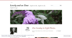 Desktop Screenshot of lovelyandontime.wordpress.com