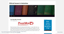 Desktop Screenshot of ethicalissuesinindustries.wordpress.com