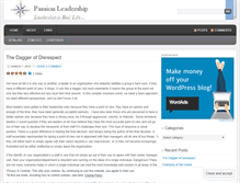 Tablet Screenshot of passionleadership.wordpress.com