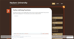 Desktop Screenshot of hackersuniversity.wordpress.com