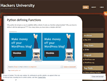 Tablet Screenshot of hackersuniversity.wordpress.com