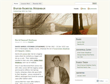 Tablet Screenshot of davidsamuelstedman.wordpress.com