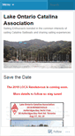 Mobile Screenshot of lakeontariocatalinaassociation.wordpress.com