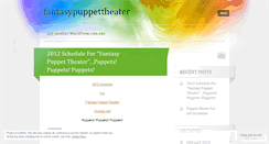 Desktop Screenshot of fantasypuppettheater.wordpress.com