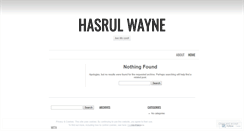 Desktop Screenshot of hasrulwayne.wordpress.com
